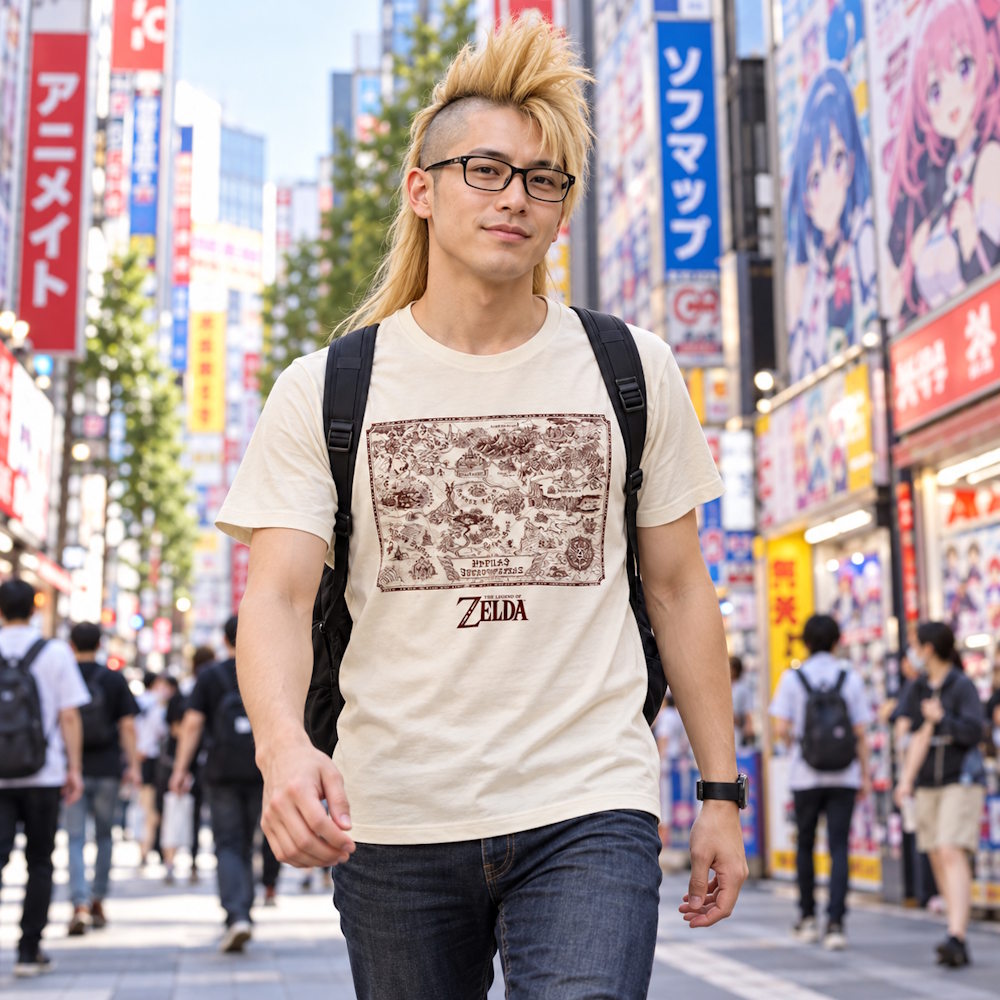 THE LEGEND OF ZELDA ゼルダの伝説 (40周年 ) - MAP OF THE KINGDOM / Tシャツ / メンズ