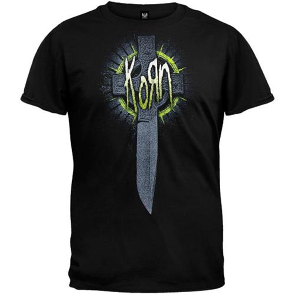 【廃番ラスト販売/特別価格】KORN コーン - CROSS KNIFE / Tシャツ / メンズ - PGS