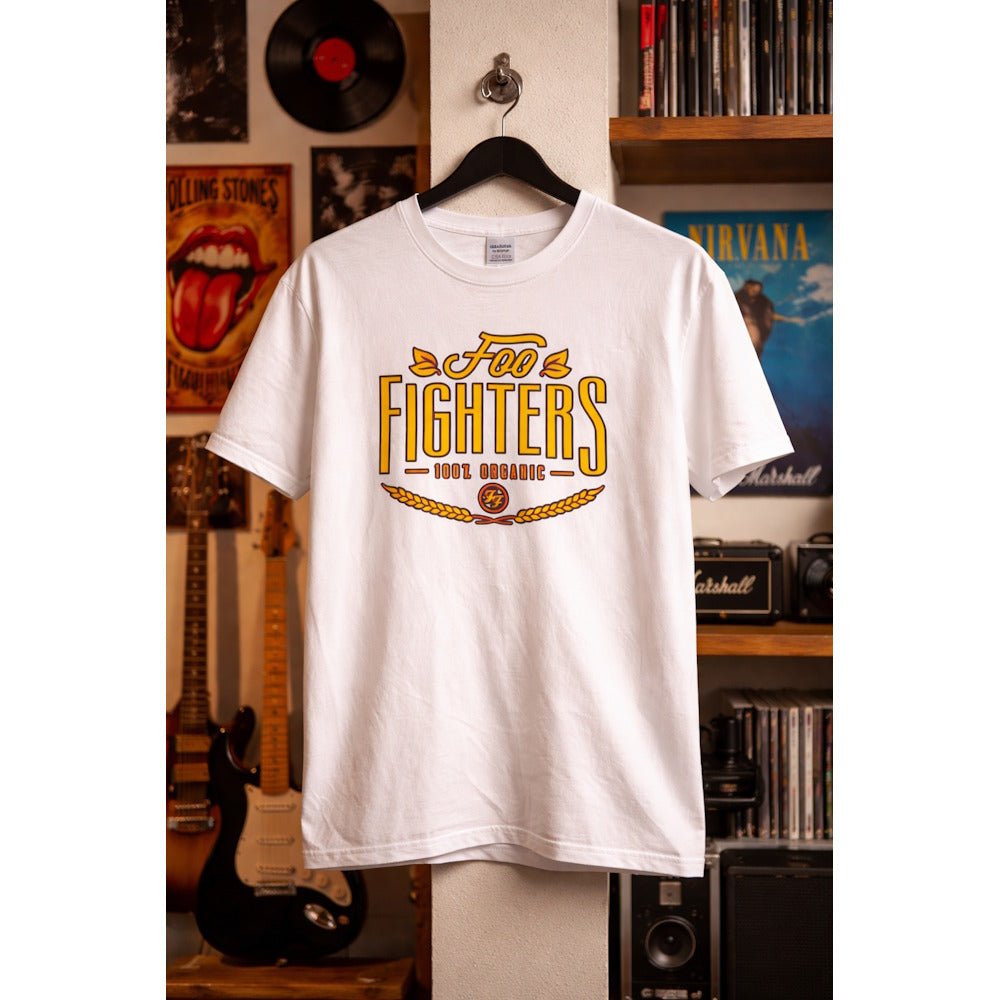 FOO FIGHTERS フーファイターズ - 100% Organic (YELLOW LOGO) / ツアー会場限定 / Tシャツ / メンズ|公式ライセンス商品|PGS