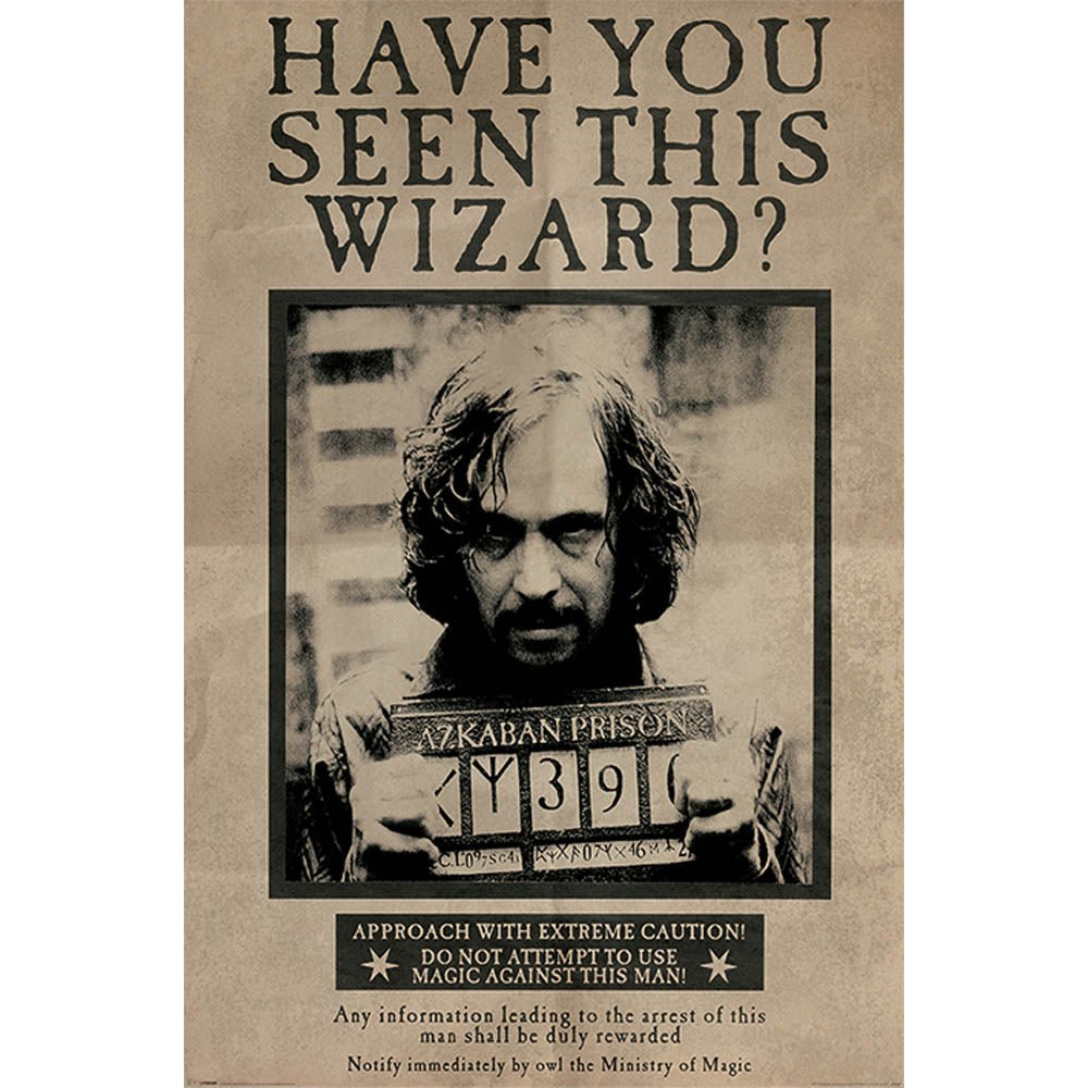【最終値下げ】ハリーポッター　ポスター HARRY POTTER ハリーポッター (公開 25周年 ) - Wanted Sirius Black