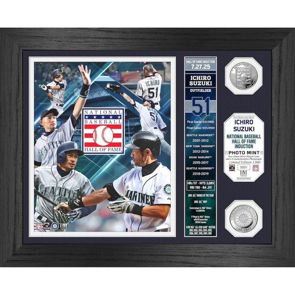 ICHIRO -米野球殿堂入記念コイン シルバーコイン 写真付き / 世界限定5000枚