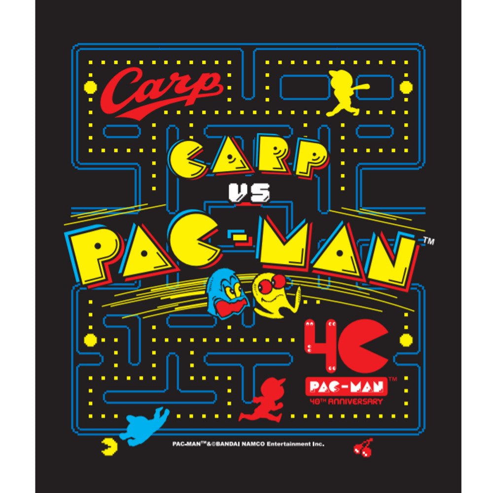 PAC - MAN パックマン - パックマン生誕40周年限定商品 / カープ×パックマンコラボ / ハイブリッドハンドタオル / クラシック / タオル|公式ライセンス商品|PGS
