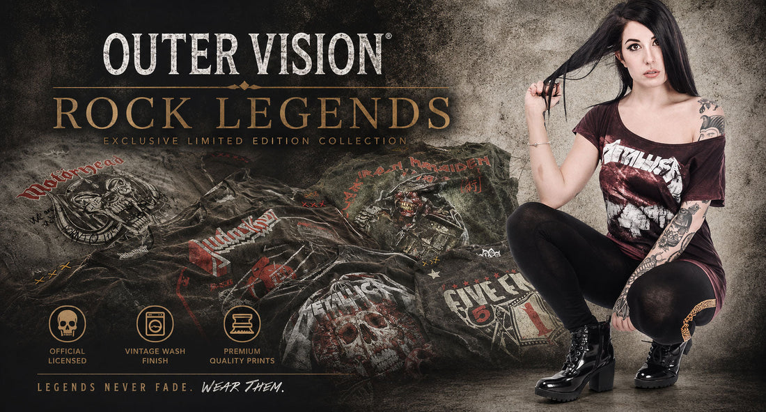 OUTER VISION ROCK LEGENDS 上陸。 ヨーロッパ発、ヴィンテージ加工が魅力のロックTシャツブランド