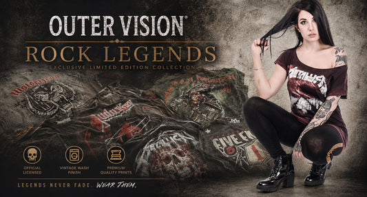 OUTER VISION ROCK LEGENDS 上陸。 ヨーロッパ発、ヴィンテージ加工が魅力のロックTシャツブランド