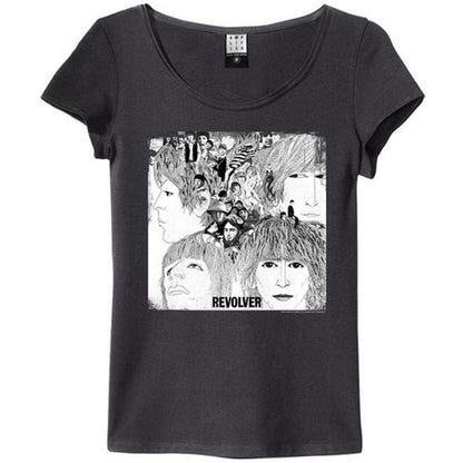 THE BEATLES ビートルズ (結成 65周年 ) - REVOLVER / Amplified（ ブランド ） / レア / Tシャツ / レディース 【公式 / オフィシャル】