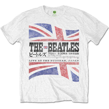 THE BEATLES ビートルズ (結成 65周年 ) - BUDOKAN SET LIST（ヴィンテージ加工） / バックプリントあり / Tシャツ / メンズ 【公式 / オフィシャル】