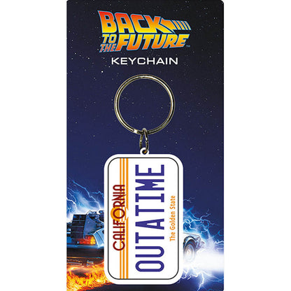 BACK TO THE FUTURE バックトゥザフューチャー (劇場公開 40周年 ) - License Plate / ラバー・キーリング / キーホルダー 【公式 / オフィシャル】