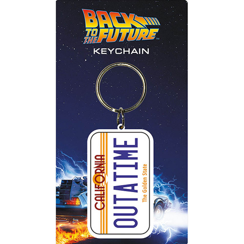 BACK TO THE FUTURE バックトゥザフューチャー (劇場公開 40周年 ) - License Plate / ラバー・キーリング / キーホルダー 【公式 / オフィシャル】
