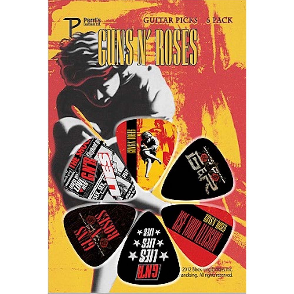 GUNS N ROSES ガンズアンドローゼズ (デビュー 40周年 ) - GNR 6枚セット / ギターピック - PGS
