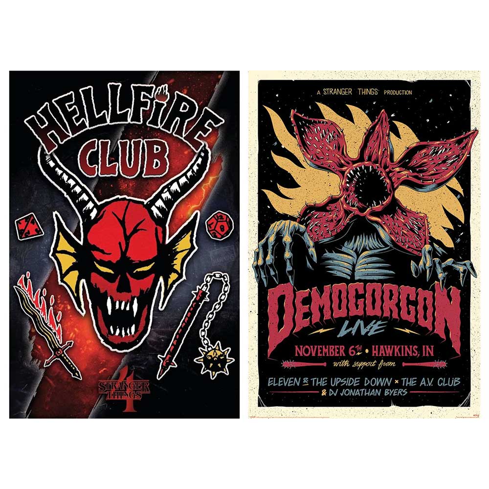 STRANGER THINGS - シーズン5配信記念 限定ポスター ［期間限定］セット （HELLFIRE CLUB ＆ DEMOGORGON）