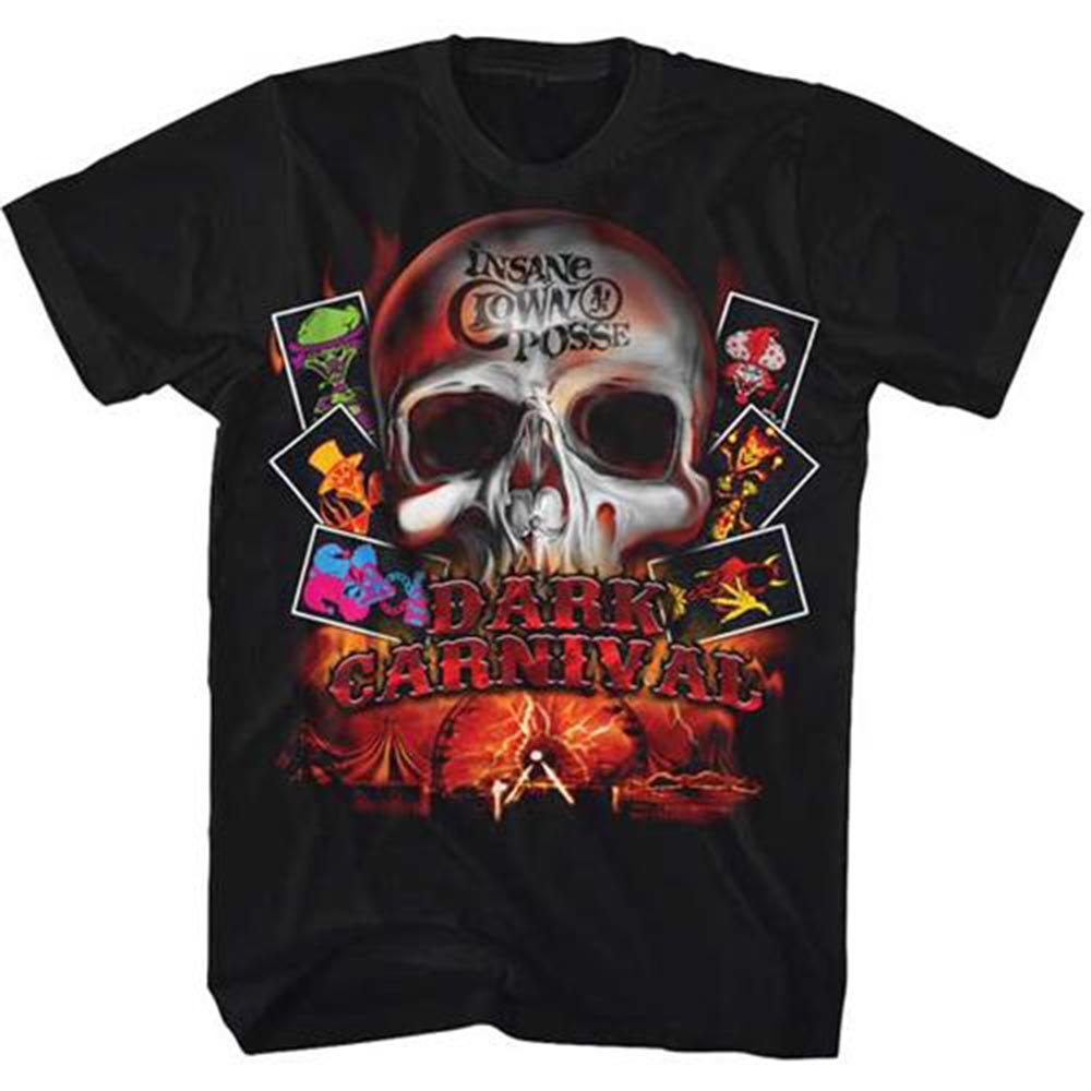 【廃番ラスト販売/特別価格】INSANE CLOWN POSSE インセインクラウンポッシー  - DARK CARNIVAL SKULL / Tシャツ / メンズ 【公式 / オフィシャル】