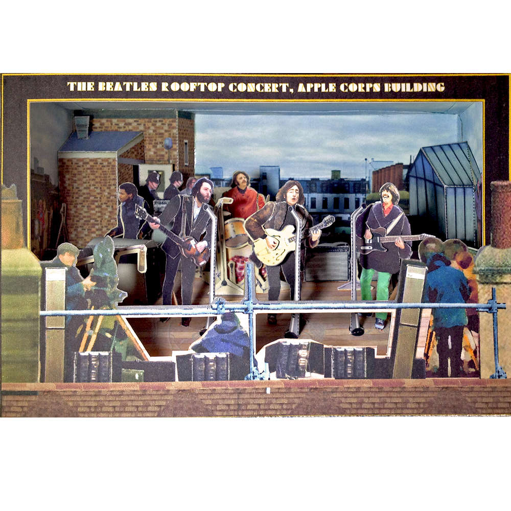 THE BEATLES ビートルズ (結成 65周年 ) - Legendary Rooftop Concert / Tatebankoペーパージオラマ / グッズ 【公式 / オフィシャル】