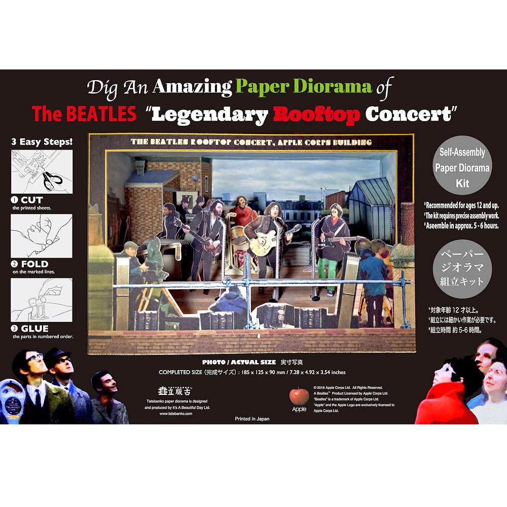 THE BEATLES ビートルズ (結成 65周年 ) - Legendary Rooftop Concert / Tatebankoペーパージオラマ / グッズ 【公式 / オフィシャル】