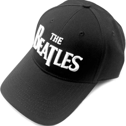 THE BEATLES ビートルズ (結成 65周年 ) - DROP T LOGO（刺繍/ブラック） / キャップ / メンズ 【公式 / オフィシャル】