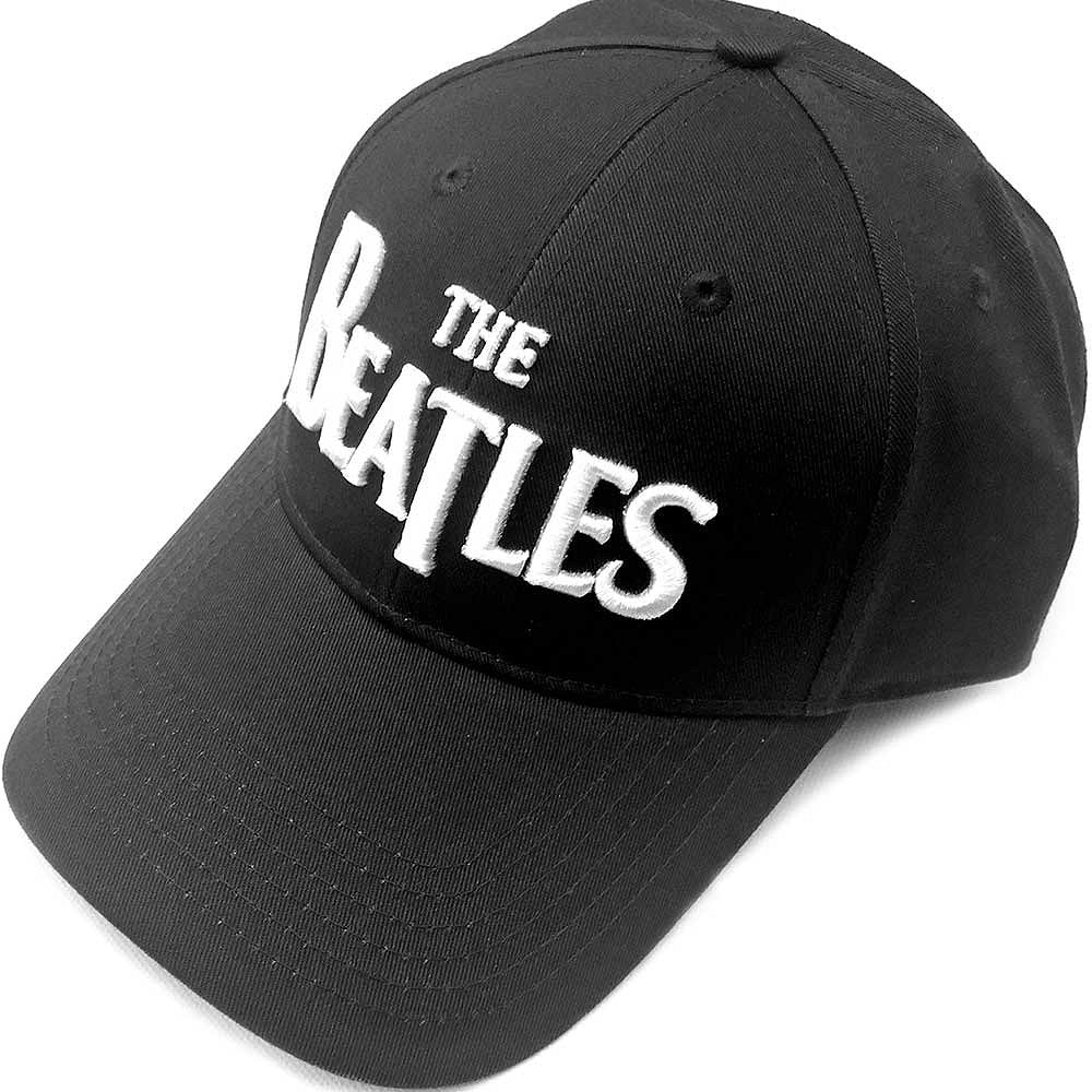 THE BEATLES ビートルズ (結成 65周年 ) - DROP T LOGO（刺繍/ブラック） / キャップ / メンズ 【公式 / オフィシャル】