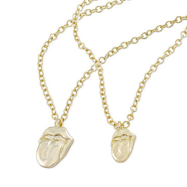 ROLLING STONES ローリングストーンズ (来日 35周年 記念 ) - Gold Tongue Necklace & Bracelet Set / ネックレス