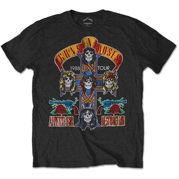 GUNS N ROSES ガンズアンドローゼズ (結成 40周年 ) - NJ SUMMER JAM 1988 （復刻ツアーTシリーズ） / バックプリントあり / Tシャツ / メンズ 【公式 / オフィシャル】