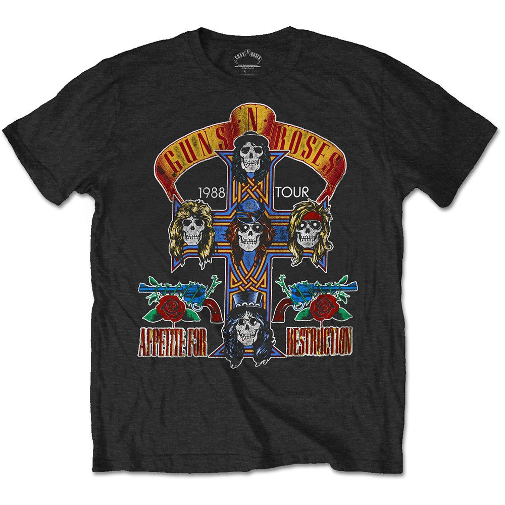 【予約商品】 GUNS N ROSES ガンズアンドローゼズ (5月 来日 記念 ) - NJ SUMMER JAM 1988 （復刻ツアーTシリーズ） / バックプリントあり / Tシャツ / メンズ 【公式 / オフィシャル】