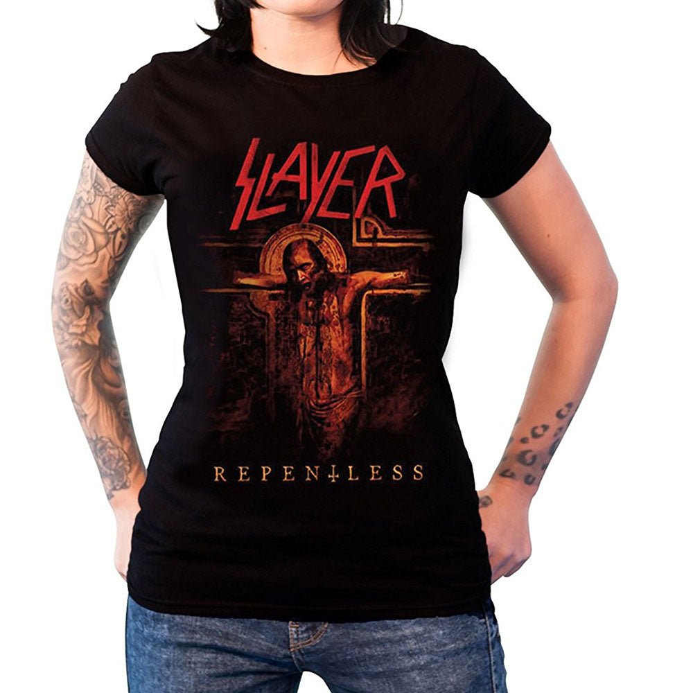 SLAYER スレイヤー - REPENTLESS CRUCIFIX / Tシャツ / レディース - PGS
