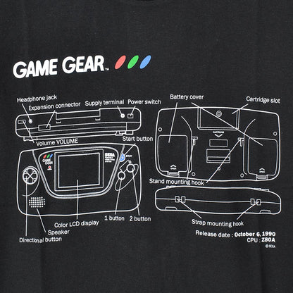 [Discontinued last sale/special price] SEGAHERD - Game Gear / Back print / T-shirt / Men's