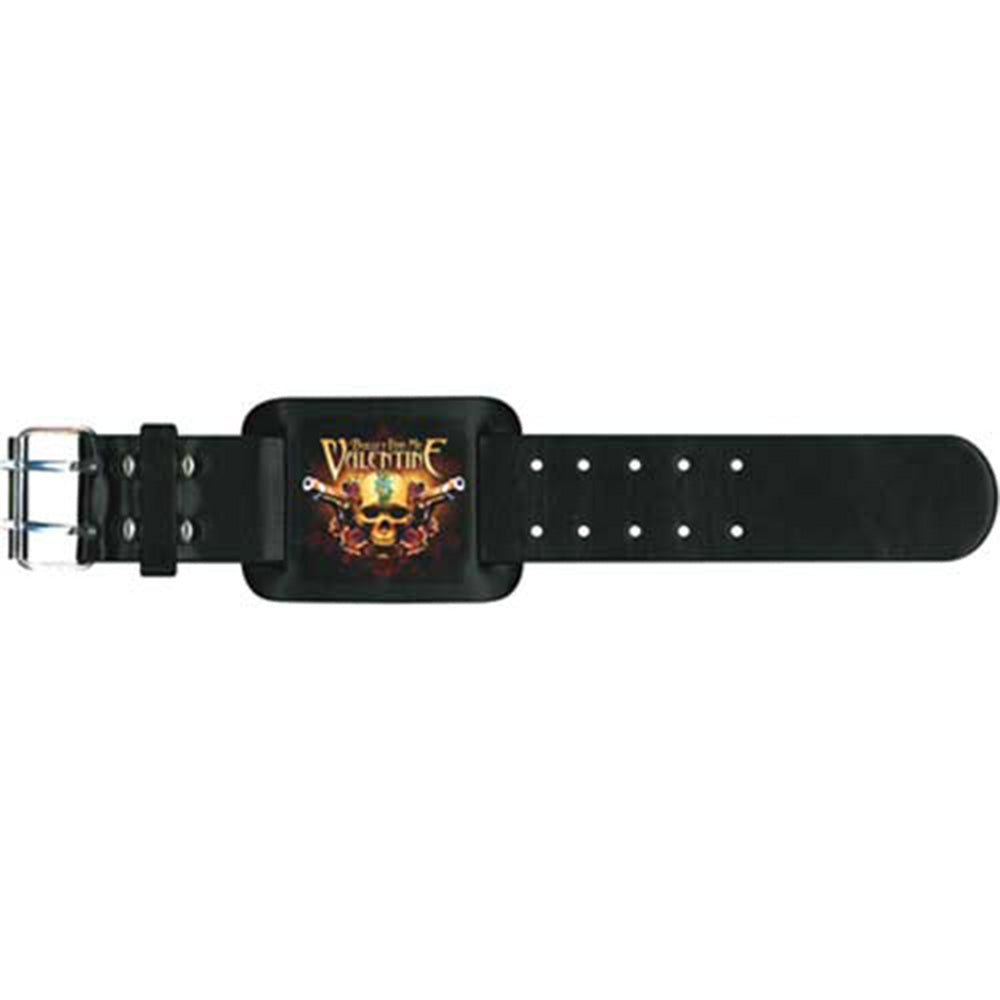 BULLET FOR MY VALENTINE - Leather Wrist Strap: Two Pistols
