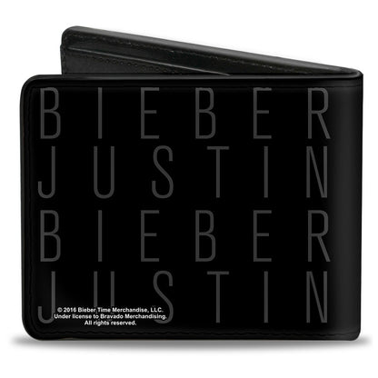 JUSTIN BIEBER ジャスティンビーバー - BI - FOLD WALLET / TURNING POSE BLACK / 財布 - PGS