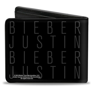 JUSTIN BIEBER ジャスティンビーバー - BI-FOLD WALLET / TURNING POSE BLACK / 財布