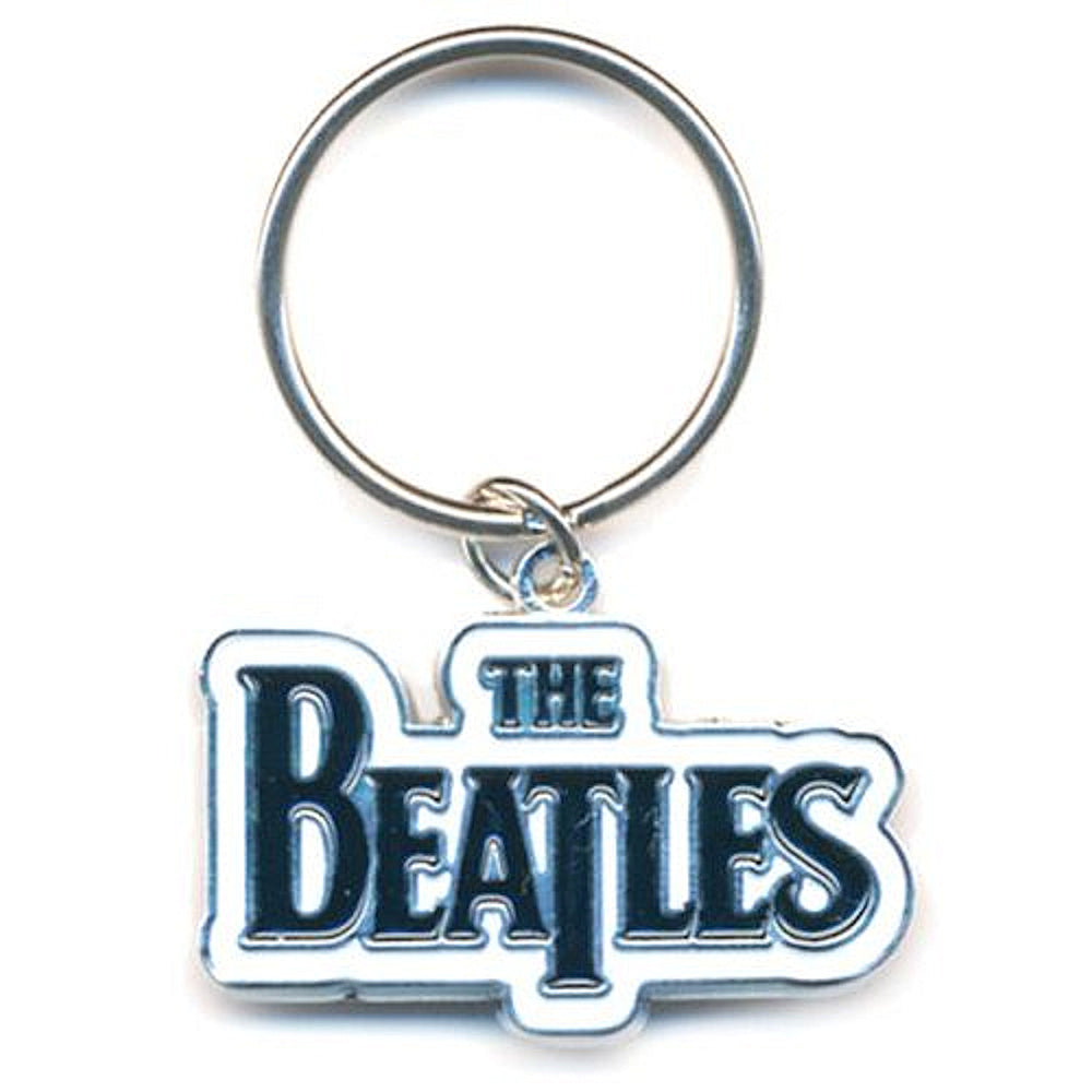 THE BEATLES - (結成 65周年 ) - DROP T LOGO (BLACK) / メタル・キーチェイン