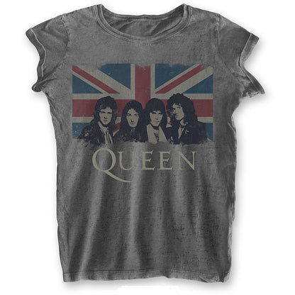 QUEEN クイーン (初来日50周年 ) - VINTAGE UNION JACK / Black Label（ブランド） / Tシャツ / レディース 【公式 / オフィシャル】