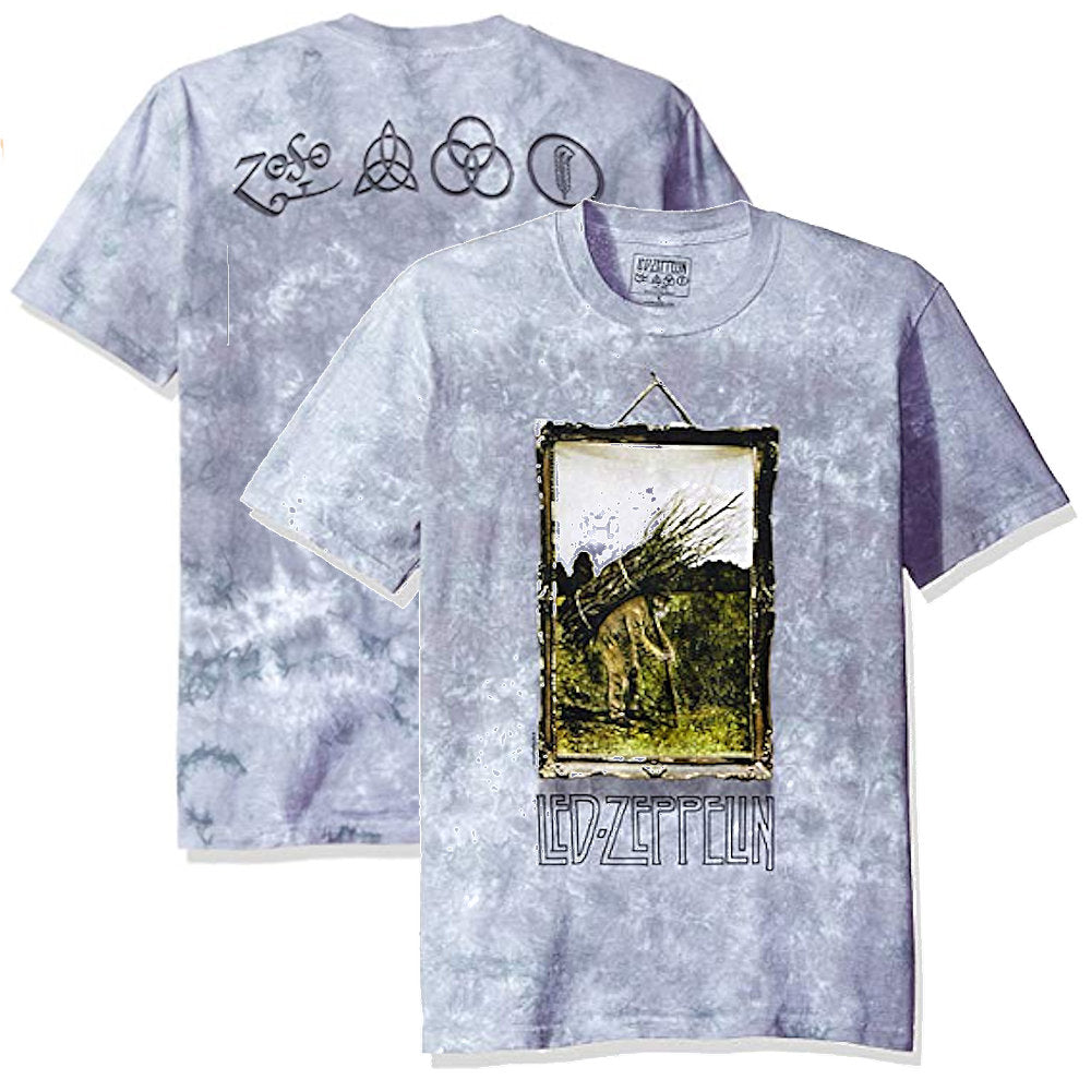 LED ZEPPELIN レッドツェッペリン (公式 映画公開 記念 ) - MAN WITH STICKS / タイダイ / バックプリントあり / Tシャツ / メンズ 【公式 / オフィシャル】