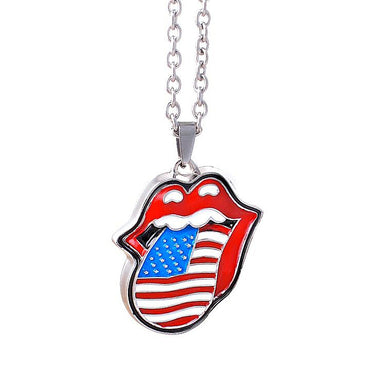 ROLLING STONES ローリングストーンズ (7月 新譜 記念 ) - USA Tongue Necklace / ネックレス