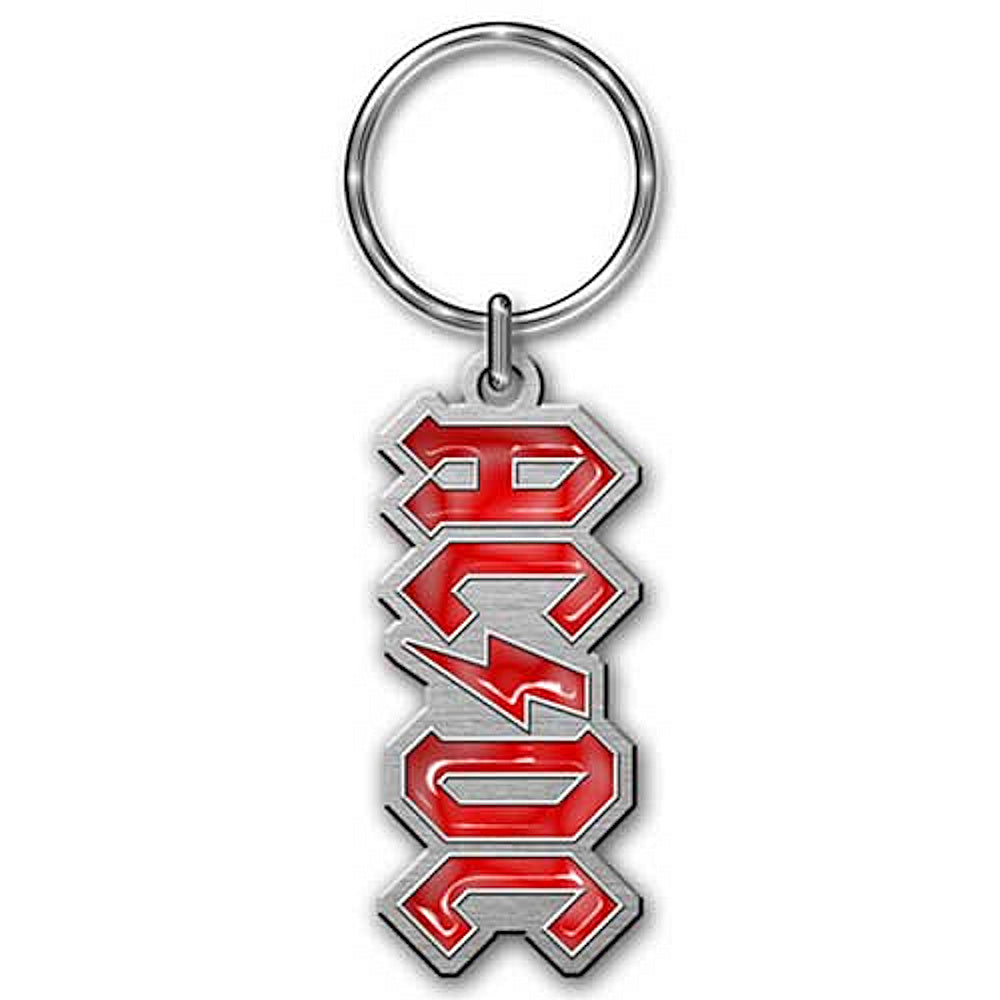 AC/DC エーシーディーシー (Back in Black 45周年 ) - LOGO / メタル・キーチェイン / キーホルダー 【公式 / オフィシャル】
