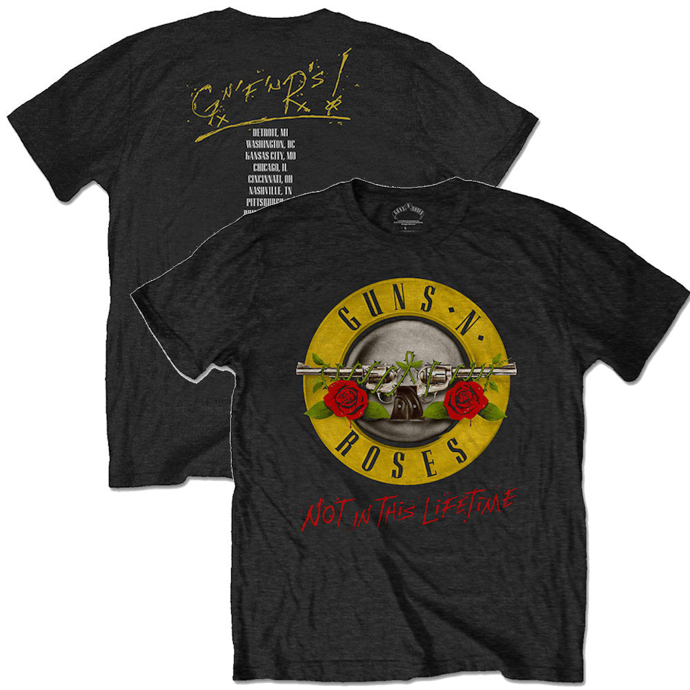 【予約商品】 GUNS N ROSES ガンズアンドローゼズ (5月 来日 記念 ) - NOT IN THIS LIFETIME TOUR（ツアーTシャツ） / バックプリントあり / Tシャツ / メンズ 【公式 / オフィシャル】