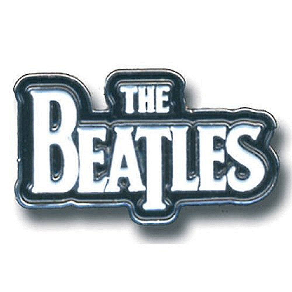THE BEATLES ビートルズ (結成 65周年 ) - DROP T LOGO（WHITE） / メタル・ピンバッジ / バッジ 【公式 / オフィシャル】