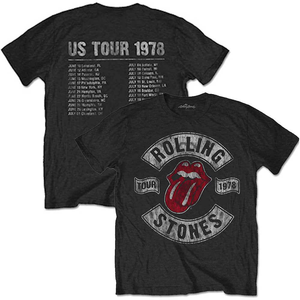 ROLLING STONES ローリングストーンズ - US TOUR 1978（復刻ツアーTシリーズ） / バックプリントあり / Tシャツ / メンズ 【公式 / オフィシャル】