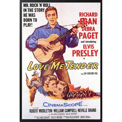 ELVIS PRESLEY - (生誕 90周年 ) - LOVE ME TENDER Movie(復刻ポスター・木製額入り)