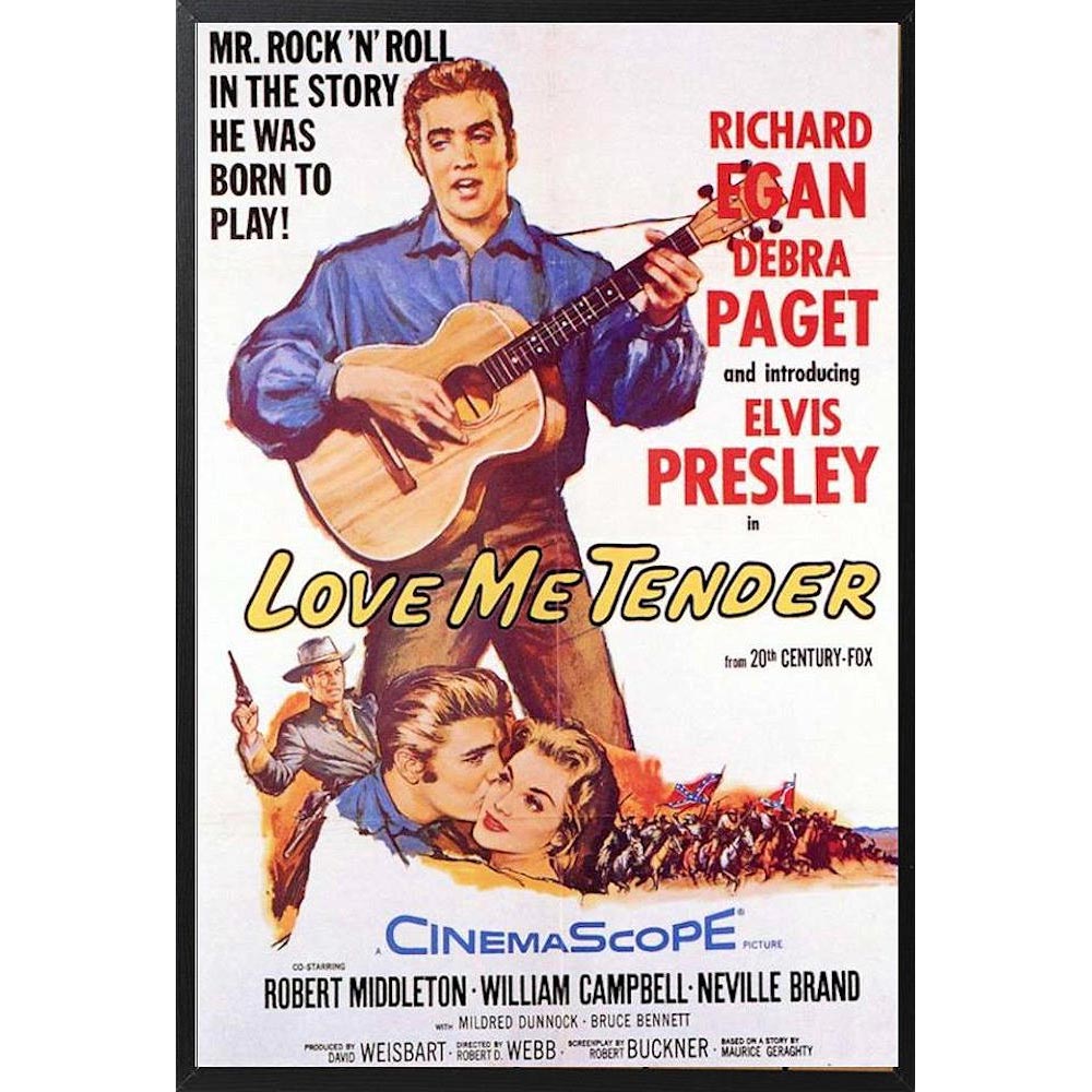 ELVIS PRESLEY - (生誕 90周年 ) - LOVE ME TENDER Movie(復刻ポスター・木製額入り)