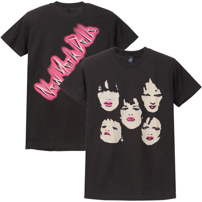 【廃番ラスト販売/特別価格】NEW YORK DOLLS ニューヨークドールズ - FACES / バックプリントあり / Tシャツ / メンズ 【公式 / オフィシャル】