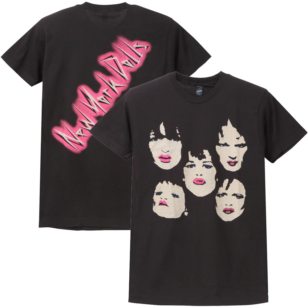 【廃番ラスト販売/特別価格】NEW YORK DOLLS ニューヨークドールズ - FACES / バックプリントあり / Tシャツ / メンズ 【公式 / オフィシャル】