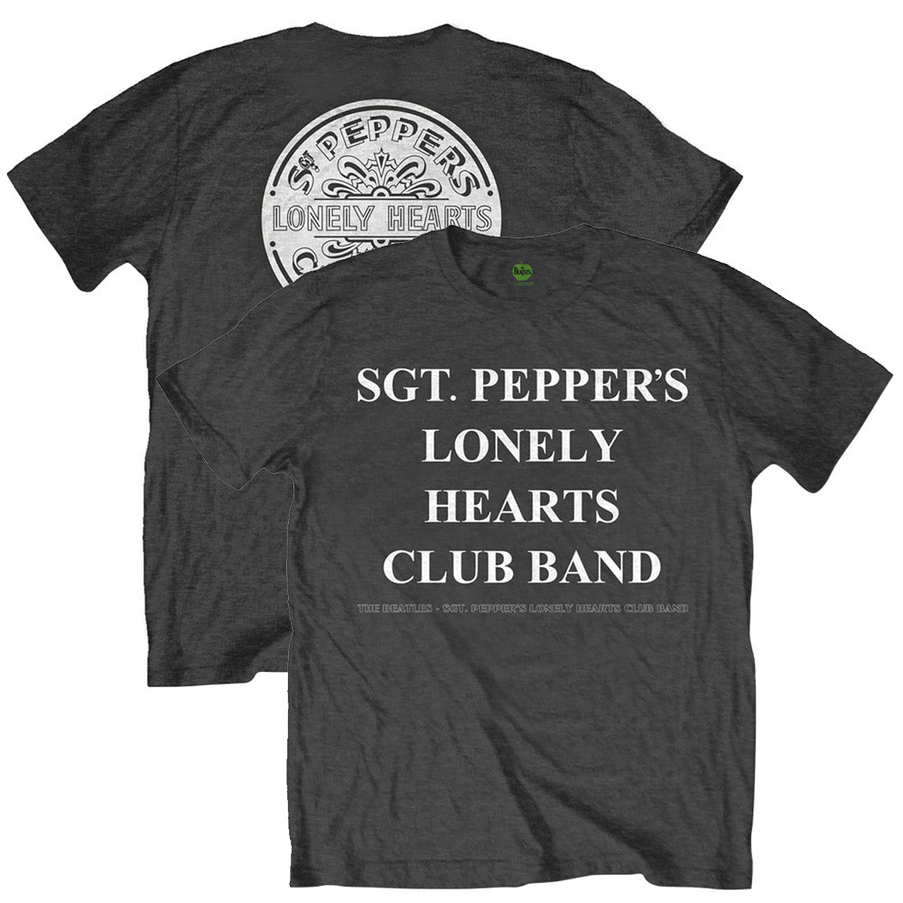 THE BEATLES ビートルズ (結成 65周年 ) - SPLHCB WITH DRUM / SGT / バックプリントあり / Tシャツ / メンズ 【公式 / オフィシャル】