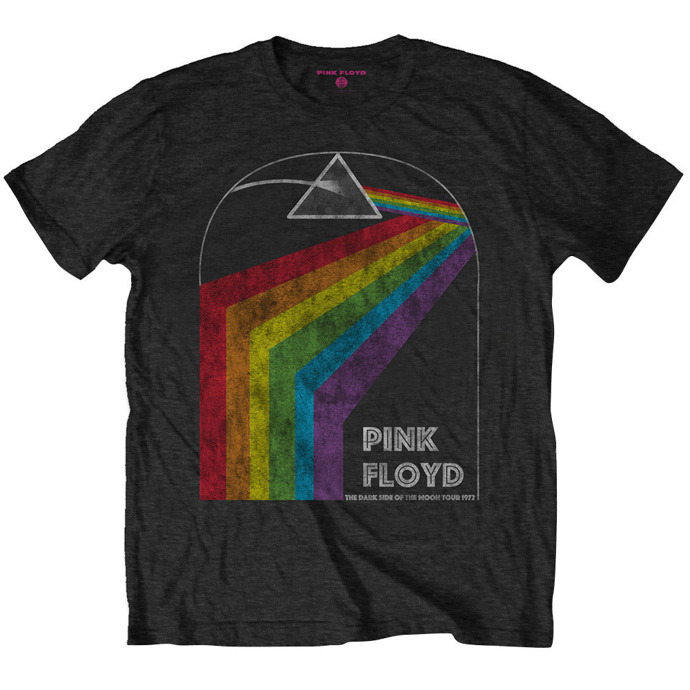 PINK FLOYD ピンクフロイド - DARK SIDE OF THE MOON 1972 TOUR (復刻ツアーTシリーズ) / バックプリントあり / Tシャツ / メンズ