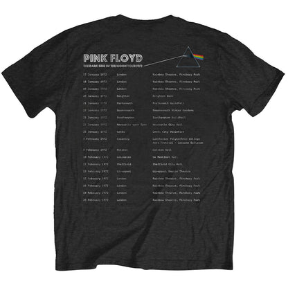 PINK FLOYD ピンクフロイド - DARK SIDE OF THE MOON 1972 TOUR (復刻ツアーTシリーズ) / バックプリントあり / Tシャツ / メンズ