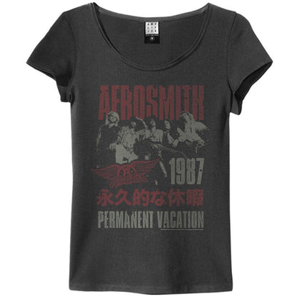 AEROSMITH エアロスミス - PERMANENT VACATION / Amplified（ ブランド ） / Tシャツ / レディース - PGS