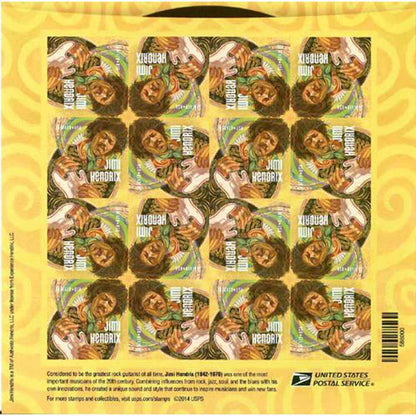 【廃番ラスト販売/特別価格】JIMI HENDRIX ジミヘンドリックス (追悼 55年 ) - MUSIC ICONS 記念切手シート / 貴重 / 切手・レター品