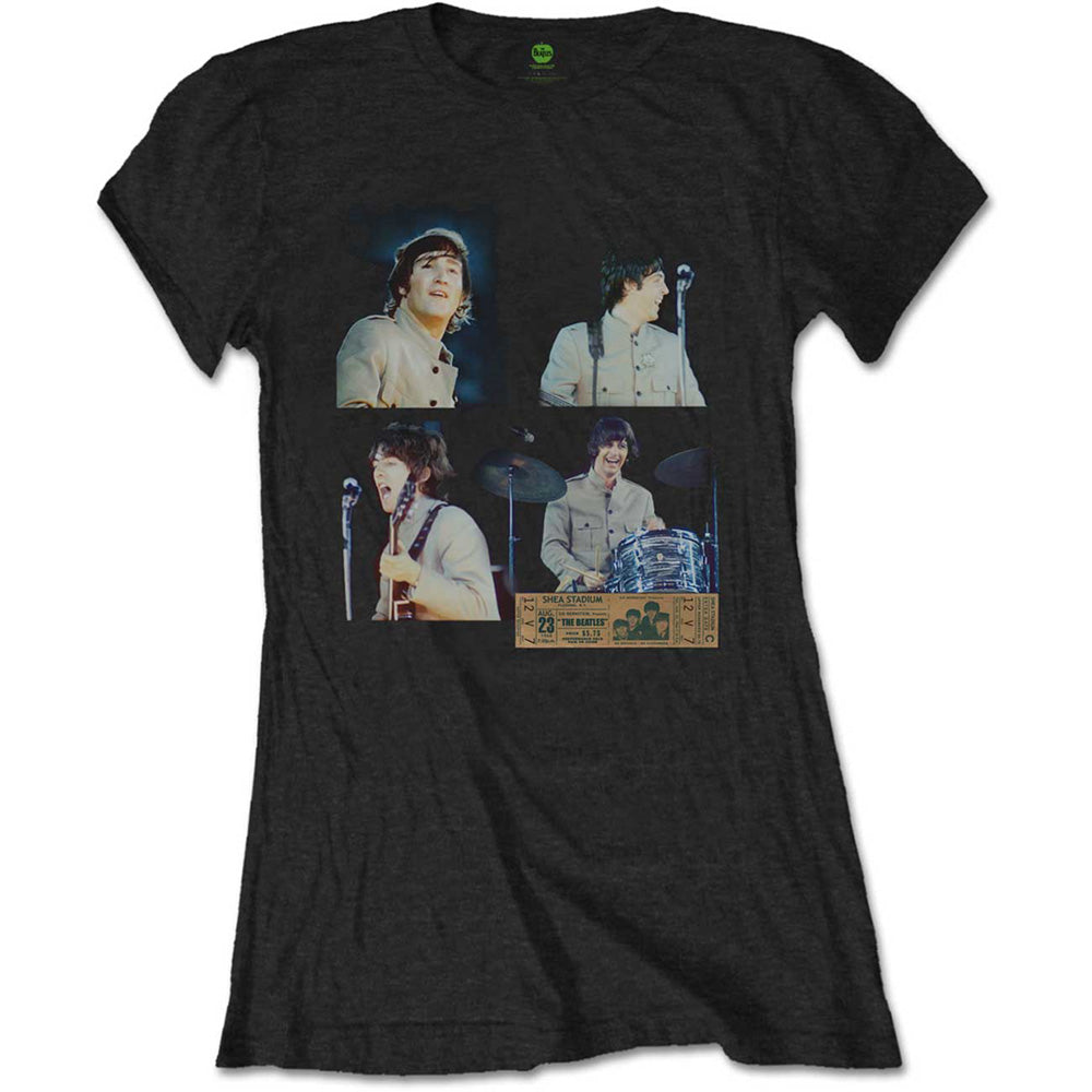 THE BEATLES ビートルズ (結成 65周年 ) - Shea Stadium Shots / Tシャツ / レディース 【公式 / オフィシャル】
