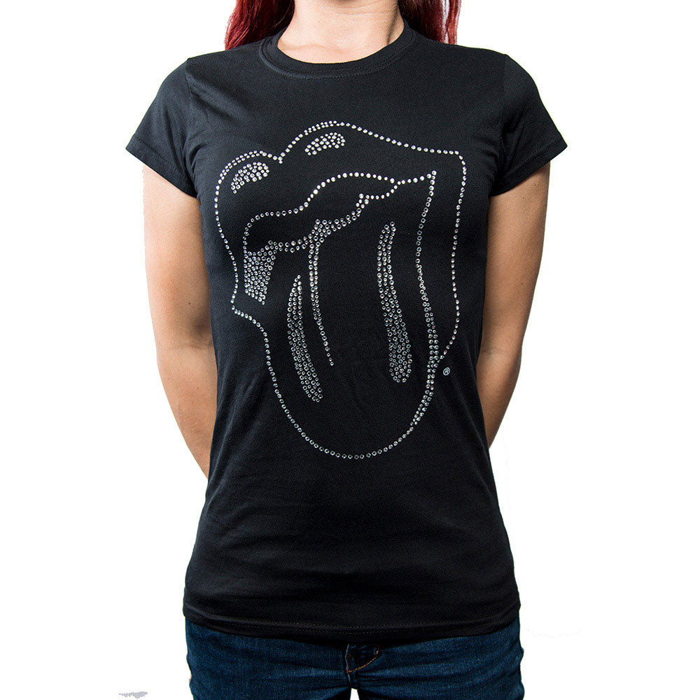 ROLLING STONES ローリングストーンズ - TONGUE / Diamante（ブランド） / Tシャツ / レディース 【公式 / オフィシャル】