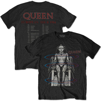 QUEEN クイーン (初来日50周年 ) - EUROPEAN TOUR 1984（復刻ツアーTシリーズ） / バックプリントあり / Tシャツ / メンズ 【公式 / オフィシャル】