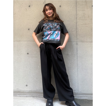 ROLLING STONES ローリングストーンズ (来日 35周年 記念 ) - STEEL WHEELS RECOLOR （復刻ツアーTシリーズ） / Tシャツ / メンズ