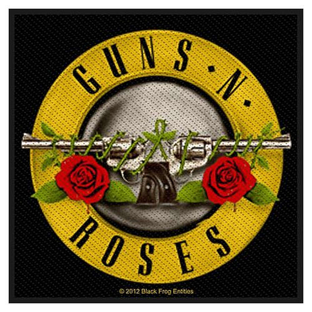 GUNS N ROSES ガンズアンドローゼズ (5月 来日 記念 ) - BULLET LOGO / ワッペン 【公式 / オフィシャル】