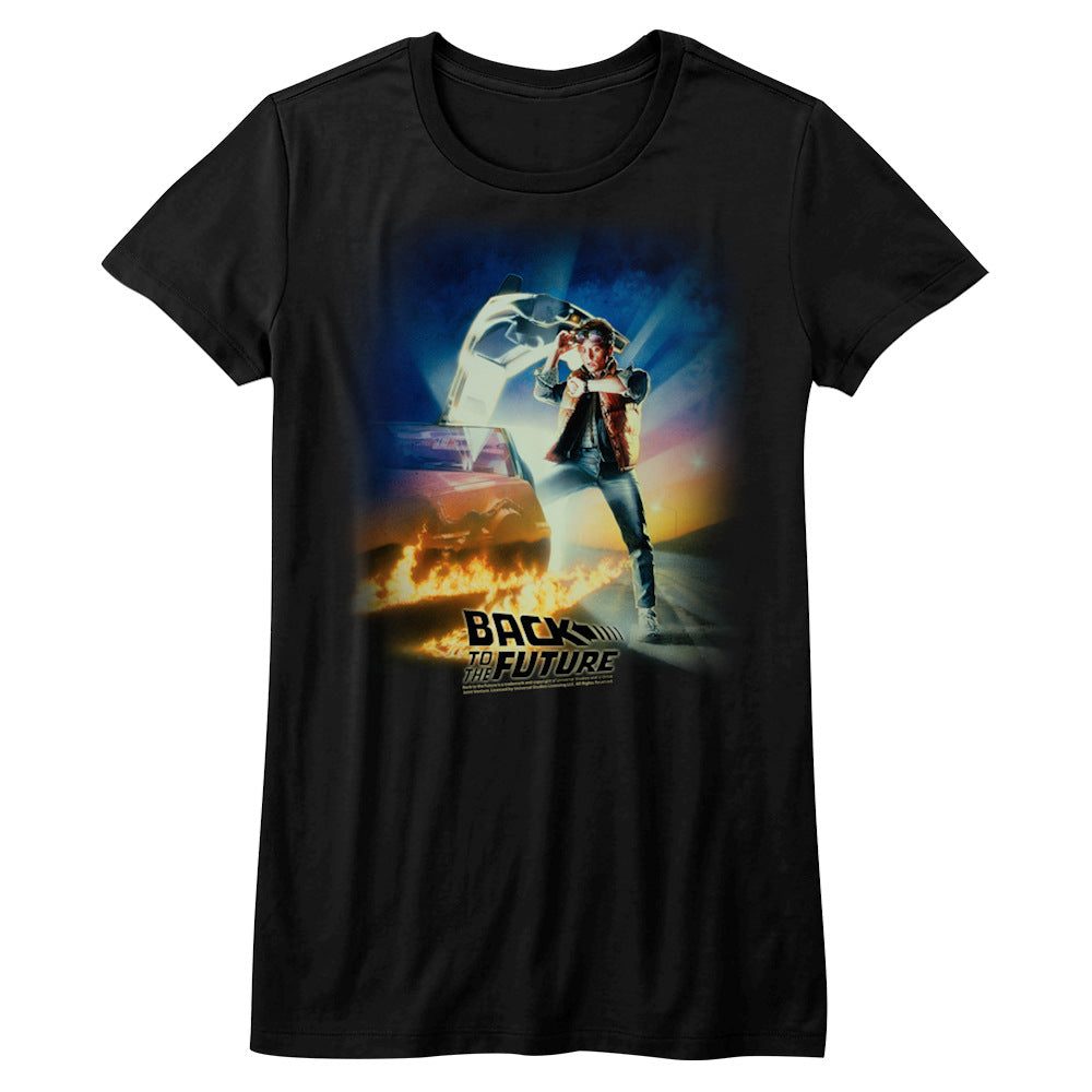 BACK TO THE FUTURE バックトゥザフューチャー (劇場公開 40周年 ) - BTF Poster / Tシャツ / レディース 【公式 / オフィシャル】